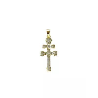 Cruz Circonitas Baño de Oro Mediana