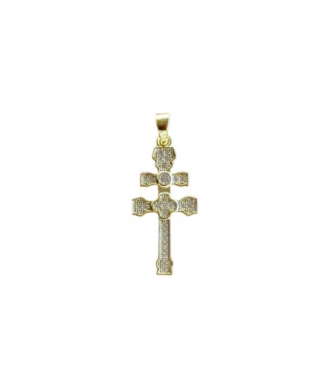 Cruz Circonitas Baño de Oro Mediana