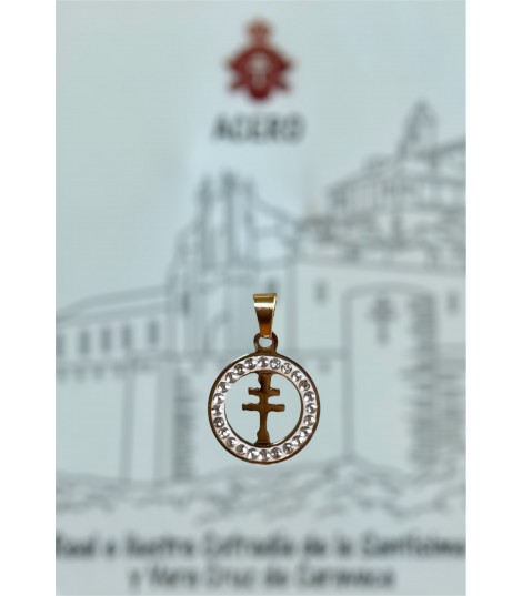 Medalla Acero Circonitas Pequeña