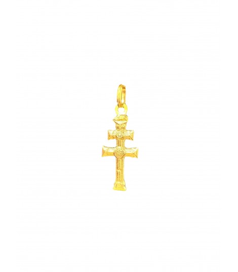 Cruz Maciza Baño Oro Pequeña