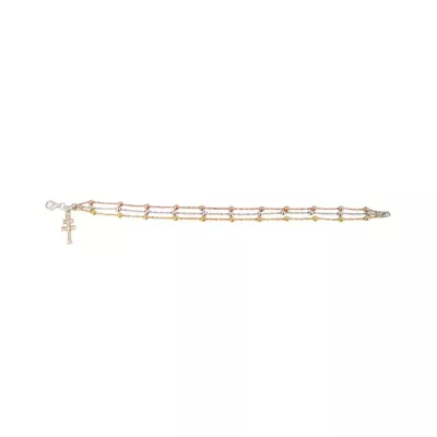 Pulsera de Plata con Cruz de Caravaca: Elegancia y Fe