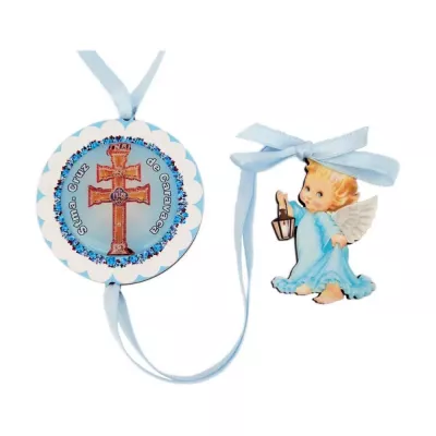 Medallón de cuna con la Cruz de Caravaca