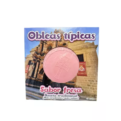Obleas Típicas de Caravaca De la Cruz Sabor Vainilla y Fresa 