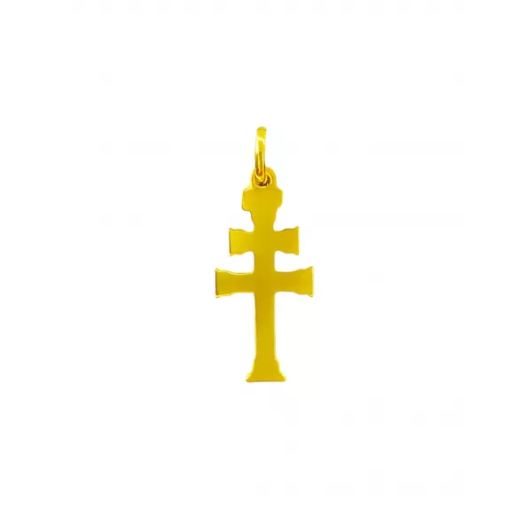 Cruz de plata con baño de oro