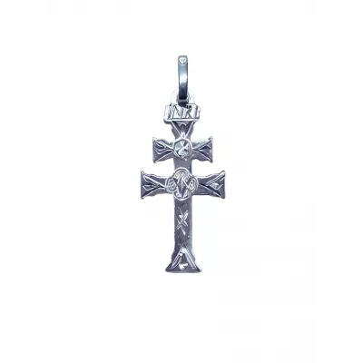 Cruz de Caravaca de Plata Hecha a ManoArtesanía Exclusiva