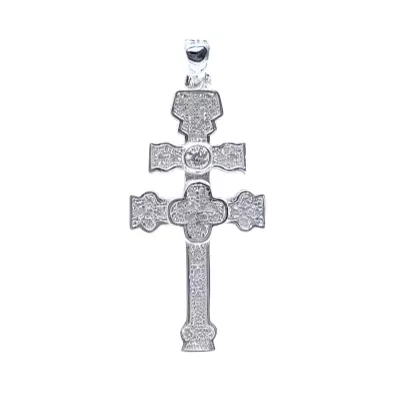 Cruz de Plata con Circonitas Grande