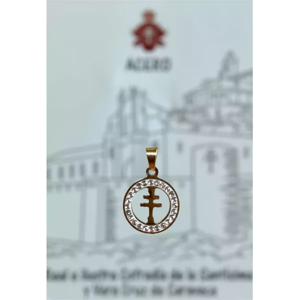 Medalla Acero Circonitas Pequeña