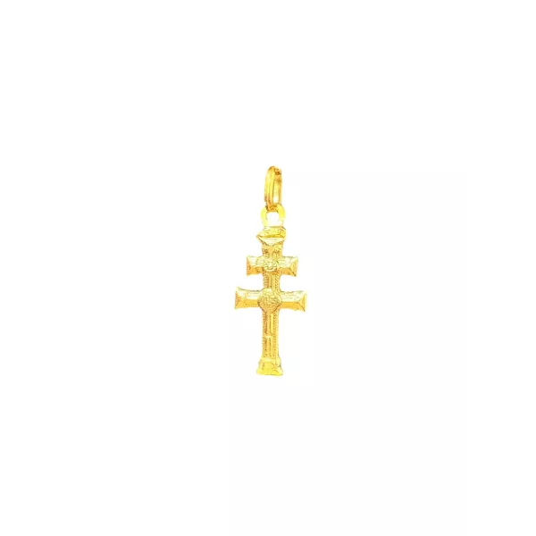 Cruz Maciza Baño Oro Pequeña