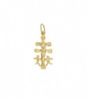 Cruz de Oro Angeles Relieve Pequeña