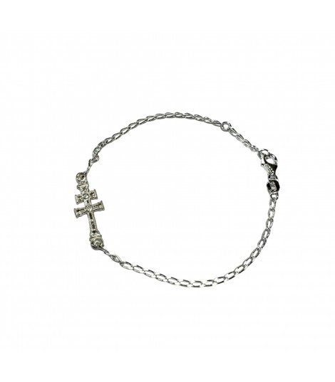 Pulsera Cadena de Plata Cruz